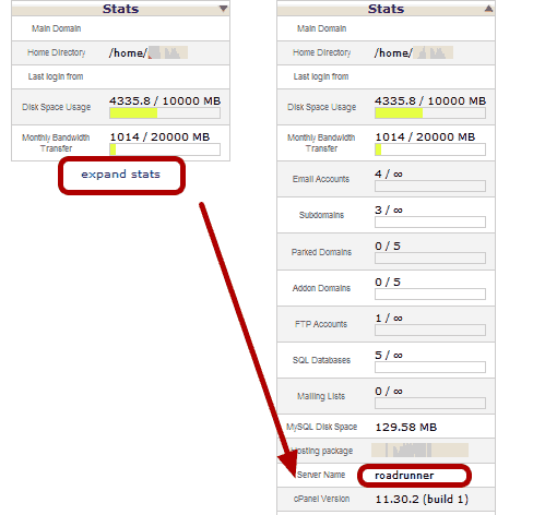 Finding Server Name Hostgator