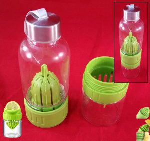 16 oz Glass Reusable Infusion Water Bottle