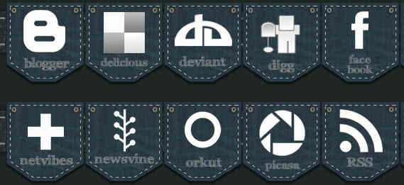 Jeans Social Media Icon Pack