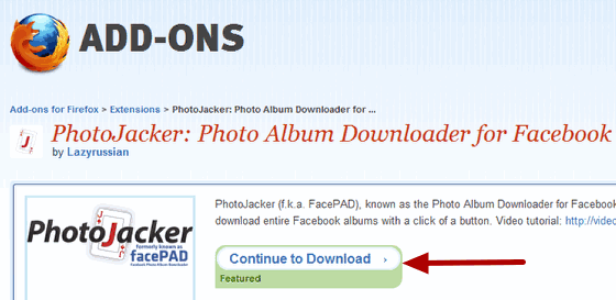 Download Entire Facebook Photo Albums with Firefox