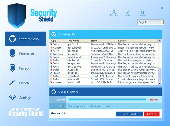 security shield virus