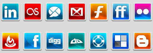 modern social network icons