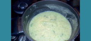 Zucchini Soup in Saucepan