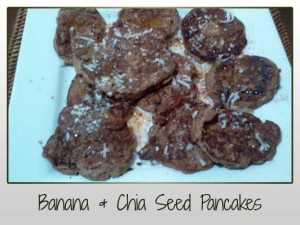 Banana Chia Seed Pancakes