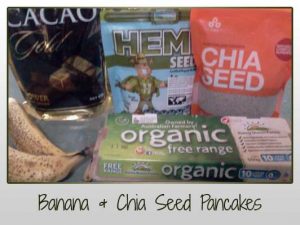 Banana Chia Seed Pancakes