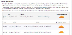 CloudFlare cPanel Settings