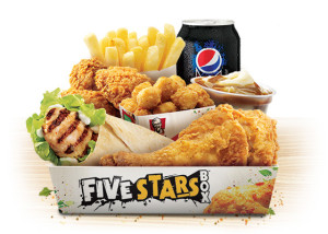 kfc five stars