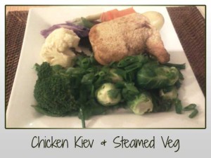 Chicken Kiev, Steamed Veg