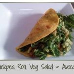 Chickpea Roti, Veg Salad & Avocado