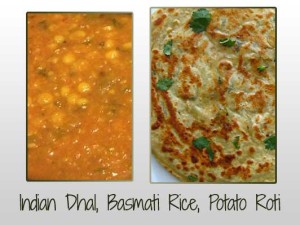 Dhal, Potato Roti