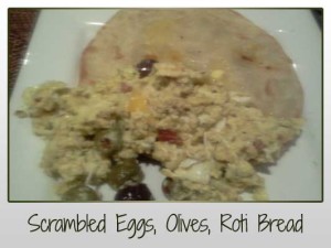 scrambled eggs roti