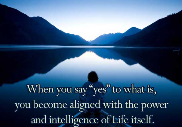 When you say “yes” to what is, you become aligned with the power and intelligence of Life itself.