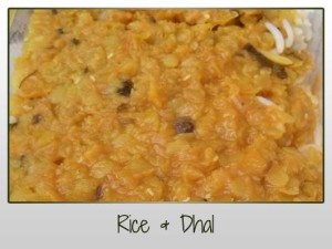basmatic rice, dhal