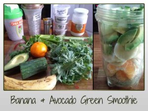 Banana and Avocado Green Smoothie