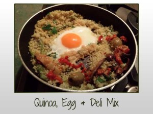 Quinoa, Egg and Deli Mix