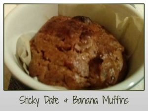 Sticky Date Banana Muffins