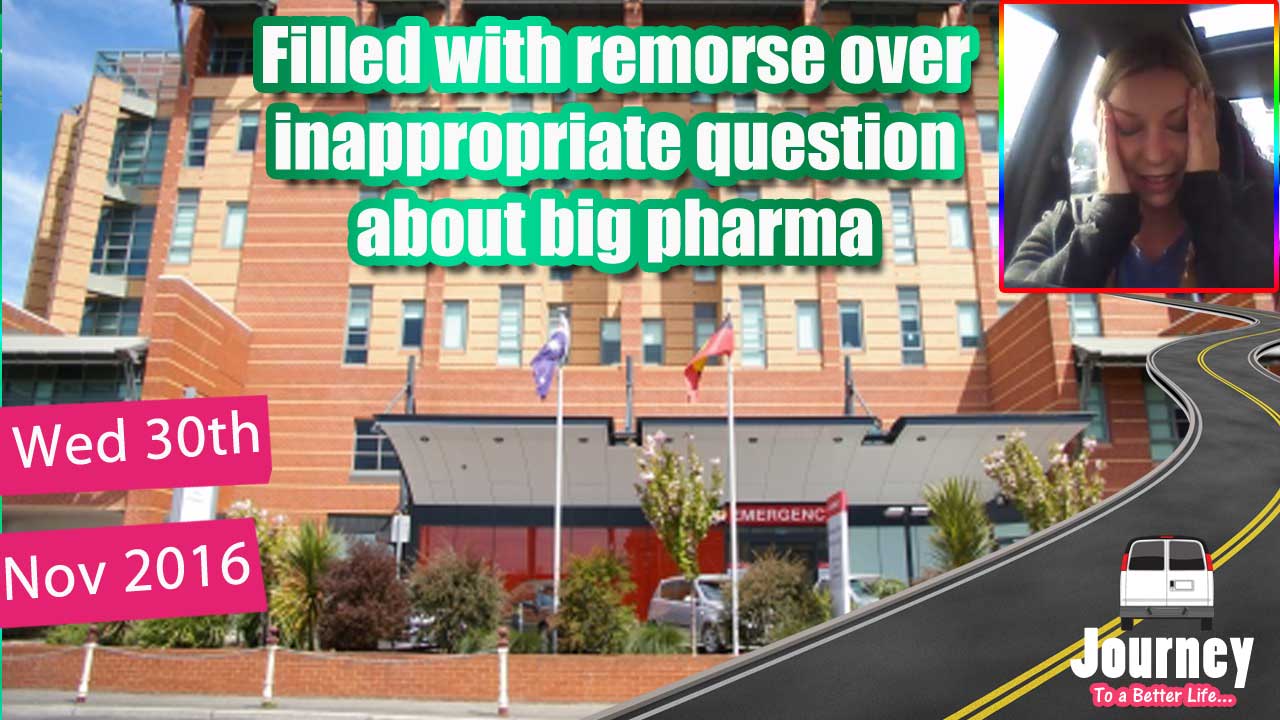 Filled with remorse over inappropriate bigpharma question
