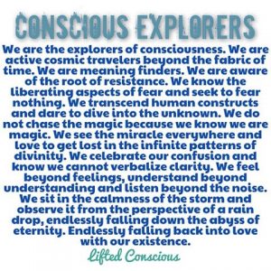 Conscious explorers