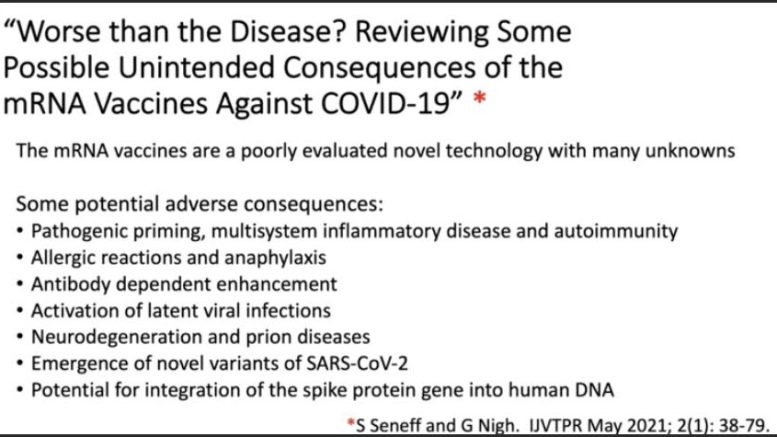 mRNA C19 Shots: Worse than Disease? Publication Reviews Possible Future Consequences