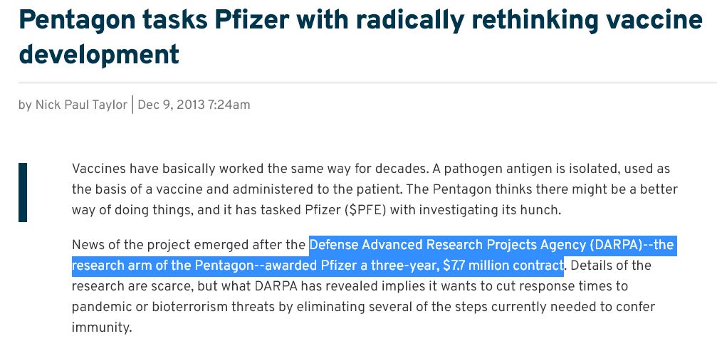 Pfizer-DARPA