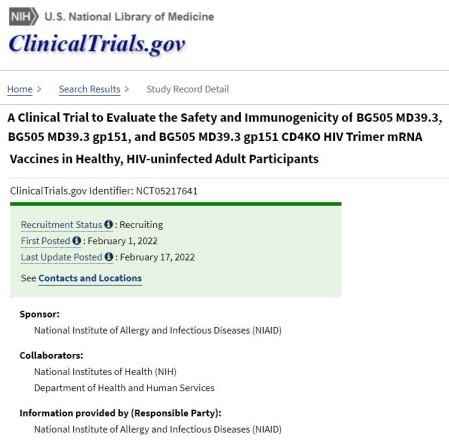 NIH-Moderna-HIV-Vax-NCT05217641-ClinicalTrialsgov