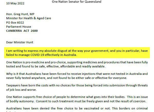 Letter to Greg Hunt: How Dare You