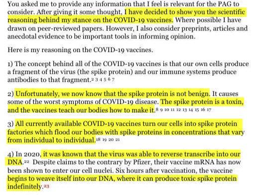 Fully-Referenced Scientific Reasoning to stay away from the jabs (Letter)