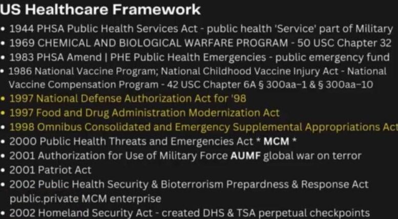 RW 2/8). US Healthcare Framework & EUAs