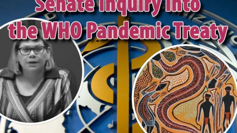 WHO Pandemic Treaty Debate [Greens – Senator Dorinda Cox]