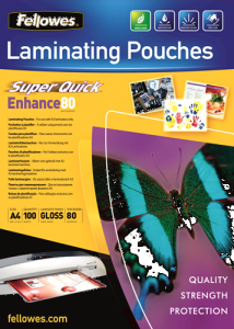 A4 Glossy 80 Micron Laminating Pouches – 100 pack (New Unopened)